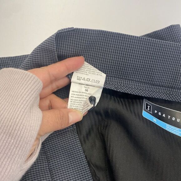 PGA Golf Shorts Men’s Size 36 Performance Chino Gray Pinstriped Dark Gray - Picture 11 of 15